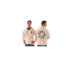Grateful Dead Dancing Bears Swirl Baja Hoodie M Cotton Multicolor  Unisex Retro